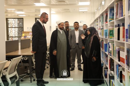 زيارة وفد من دار القرآن الكريم في نينوى التابع للعتبة الحسينية المقدسة لجامعة الزهراء (ع)