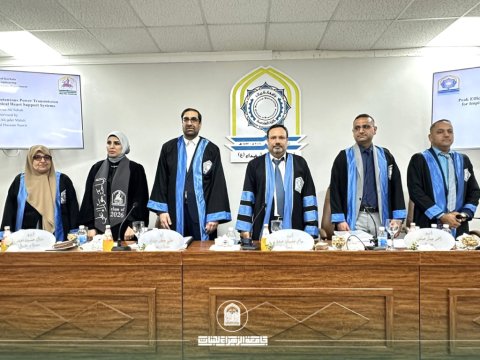 مشاركة أكاديمية لمدير قسم الشؤون العلمية في مناقشة رسالة ماجستير
