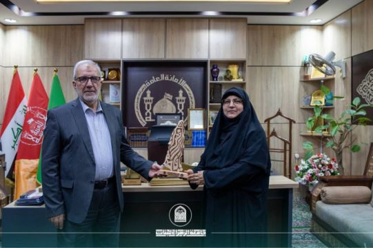 العتبة الحسينية تستقبل وفد جامعة الزهراء (ع) وتثني على جهودها الأكاديمية