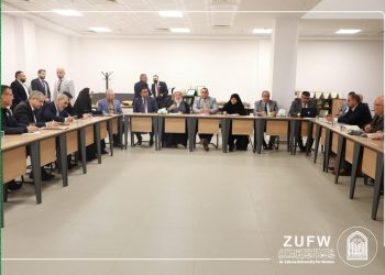 لبحث عدد من القضايا ذات التطوير الأكاديمي المشترك ، سماحة المتولي الشرعي للعتبة الحسينية المقدسة ( دام عزه ) يزور مبنى جامعة الزهراء ( ع) للبنات .