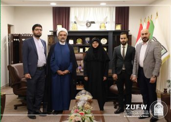 بحضور أكاديميين من جامعة الزهراء ع للبنات ، المستشار الثقافي الايراني يزور مبنى جامعة الزهراء (ع) للبنات .