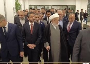 وزير التعليم العالي والبحث العلمي الدكتور نعيم العبودي يفتتح المكتبة الرقمية