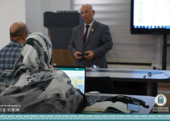 “Electronic program for demonstration an examination committee” : Ascientific workship held by Al-Zahraa University for Women .