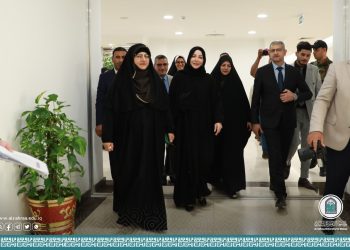 The visit of the delegation of the General Secretariat of the Iraqi Council of Ministers to Al-Zahraa University for Women