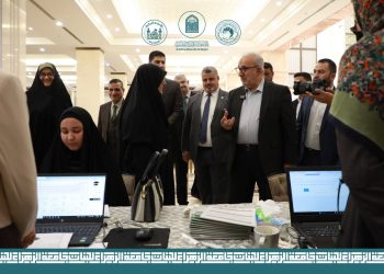الأمين العام للعتبة الحسينية يتفقد المباني الجديدة ويتابع إجراءات التسجيل في جامعة الزهراء